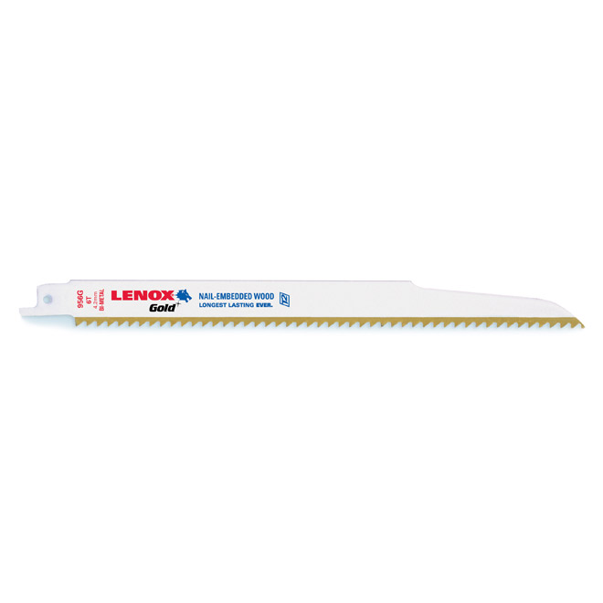 Lenox Gold Power Arc Wood Reciprocating Saw Blades - 6-in L x 3/4-in W - 6 TPI - 5 Per Pack