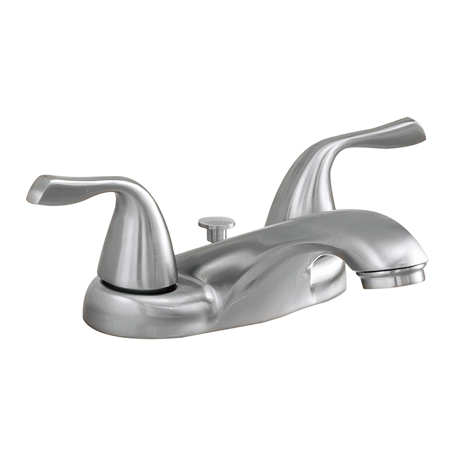 Project Source Ethan Bathroom Faucet - 2 Handles - Brushed Nickel