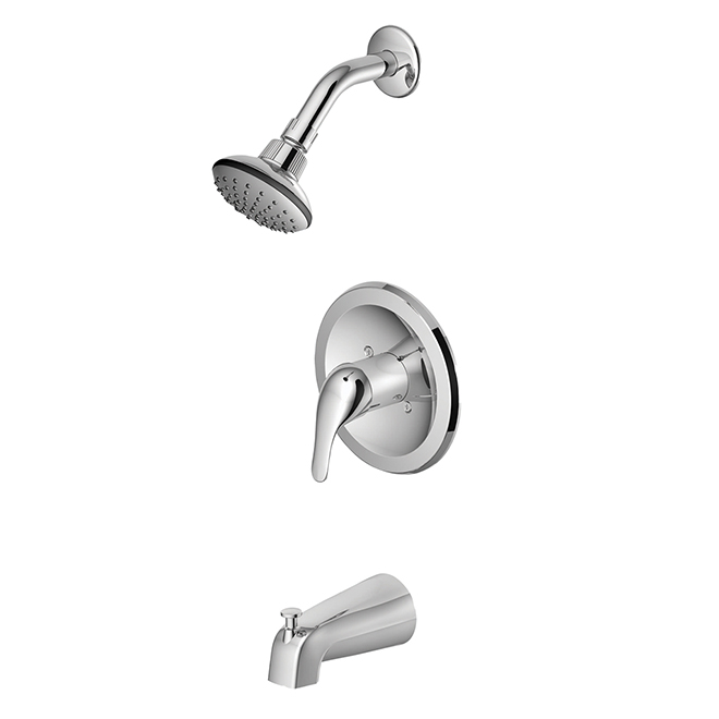 Valve Included Single Handle Rain Shower Trim Kit Wall Mount 125BN APPASO Shower Faucet and Tub Spout Brushed Nickel Shower System with 5-Function Spray Head