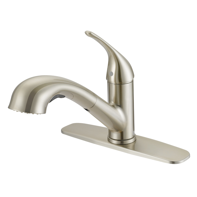 Project Source Pull-Out Kitchen Faucet - 1-Handle - Brushed Nickel