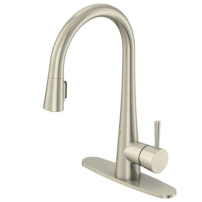 Project Source Pull-Out Kitchen Faucet - Single-Lever - Brushed Nickel