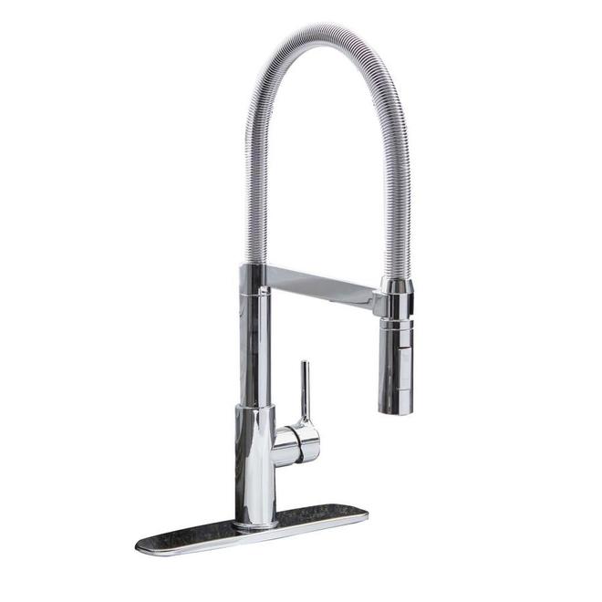 Allen + Roth Rhys Kitchen Faucet - Swing Arm - 1-Handle - Polished Chrome