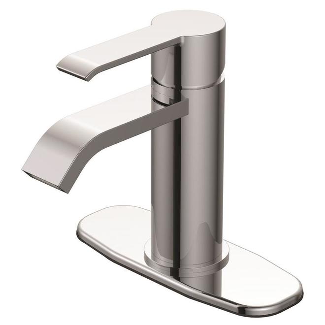 Allen + Roth Veda Bathroom Faucet - Single Handle - Chrome
