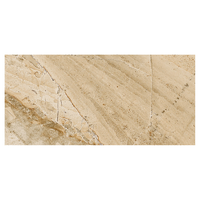 Mono Serra Denver Porcelain Tiles for Bathroom Floors and Walls in Sand - Matte - Stone Look - 12-in W x 24-in L