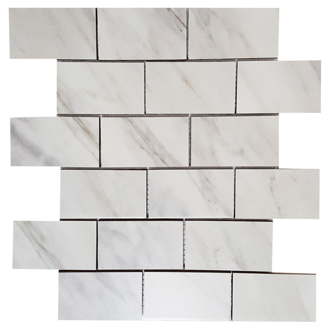 Mono Serra Wall and Floor Mosaic Porcelain Tiles - 14-in L x 12-in W