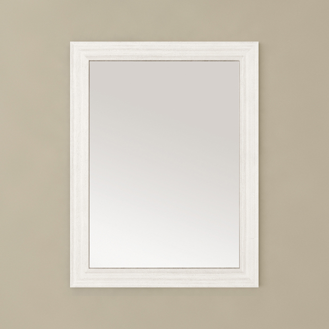 Miroir de salle de bain Silhouette de Cutler Forest, chocolat blanc, 23 po l. x 30 po H.