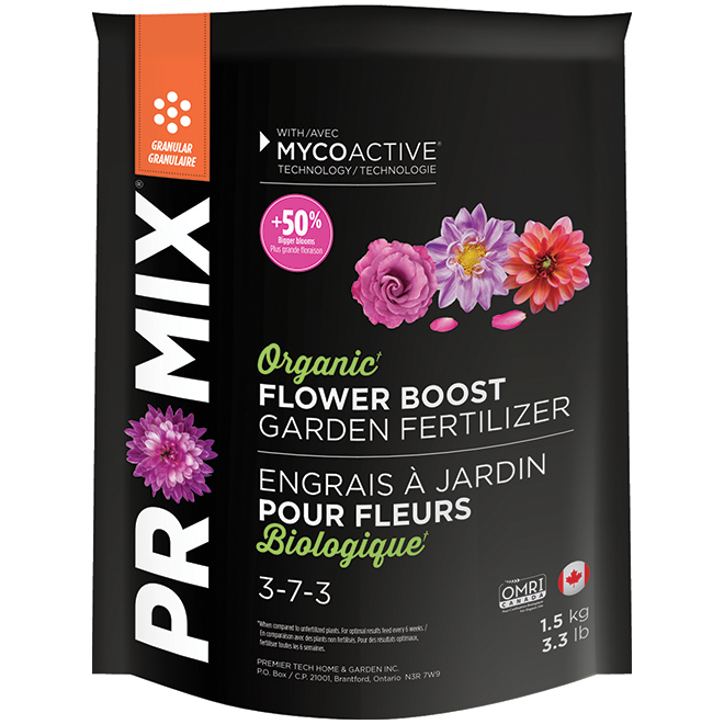 Pro-Mix Flower Boost Garden Fertilizer - Organic - 3-7-3 - 1.5-kg