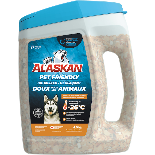 Déglaçant Alaskan sans danger pour les animaux efficacité à 26 ºC et plus, 4,5 kg 8423800
