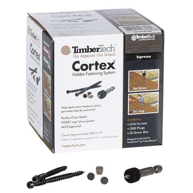 TimberTech Azek Cortex Hidden Fasteners and Plugs Stainless Steel