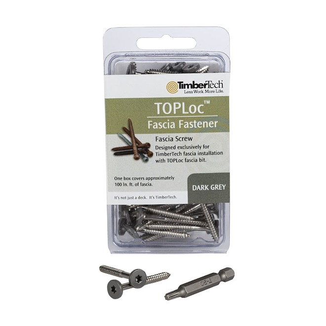 TimberTech Azek TopLoc 1 3/4in Fascia Screws Stainless Steel Dark