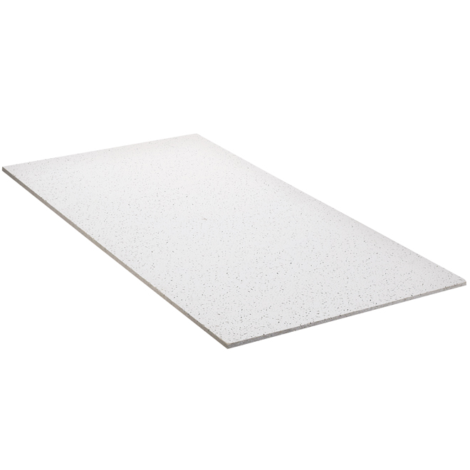 CertainTeed Avalon 2-ft x 4-ft x 5/8-in White Mineral Fibre Ceiling Tile Panels - 8/box