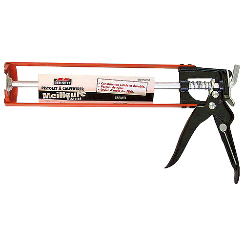 HeavyDuty Caulking Gun Metal Black and Orange 9in L