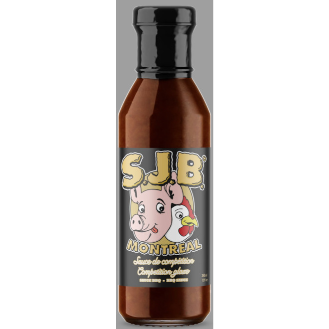 SJB BBQ Sauce barbecue S.J.B. Montréal, Sauce de compétition, 350 ml