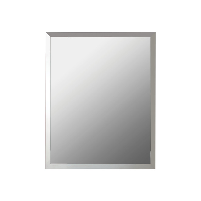 Miroir rectangulaire de 24 po avec cadre en métal par Foremost, aluminium, argent