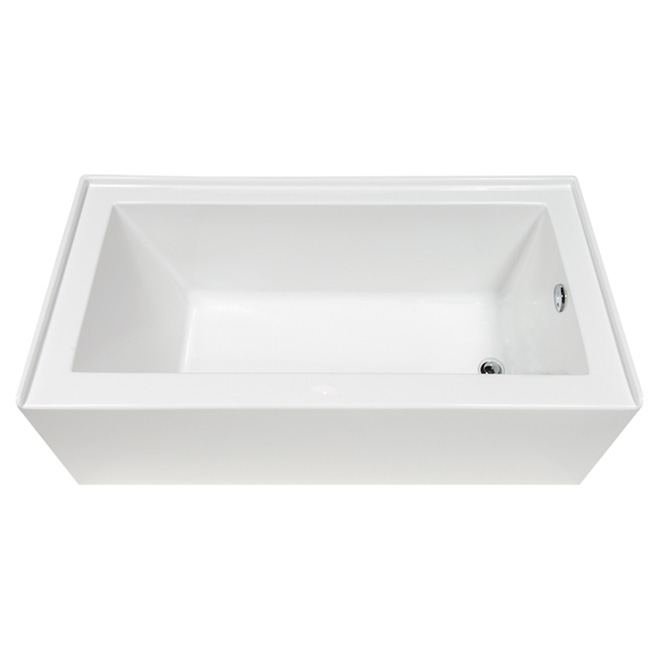 Technoform Elara Bathtub with Right-Hand Drain - 31-in x 60-in - Acrylic - White