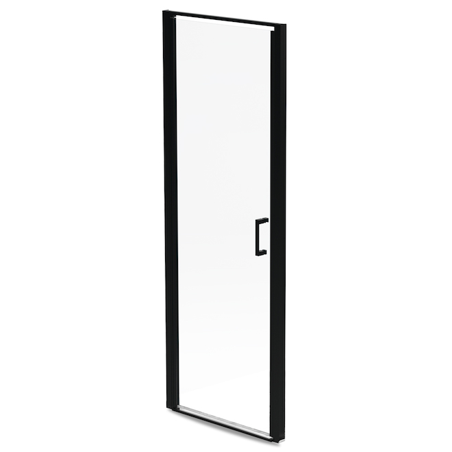 Technoform Pandora 32-in Shower Door with Clear Glass and Matte Black Frame
