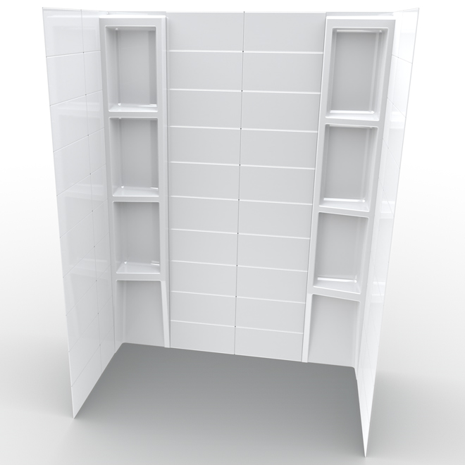 Contemporary Subway Technoform 60 x 32 x 80in White Acrylic Shower