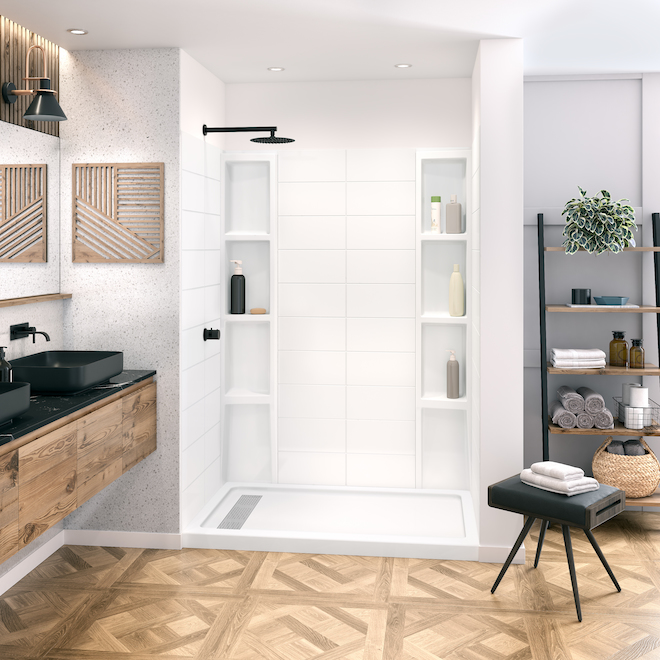 Contemporary Subway Technoform 60 x 32 x 80in White Acrylic Shower