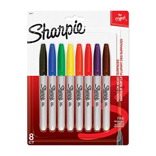 SHARPIE Permanent Markers - Fine - Assorted Colours - 8 Pack 30217PP