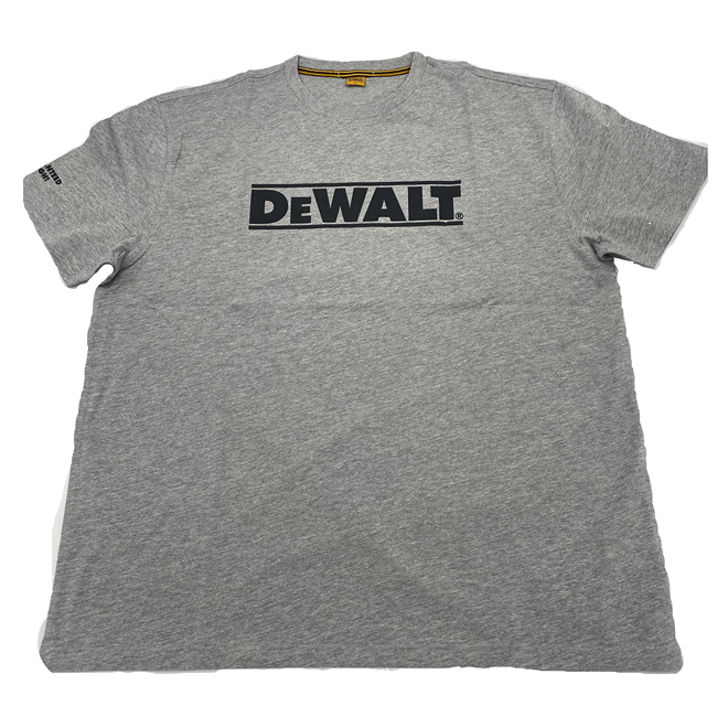 T-Shirt DEWALT gris pâle en mélange de polyester, taille moyenne