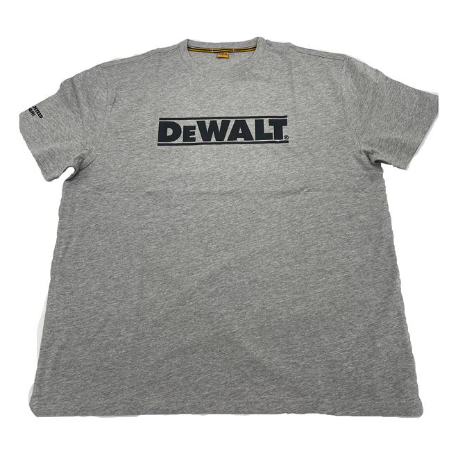 T-Shirt gris pâle DEWALT en coton et polyester, grande taille