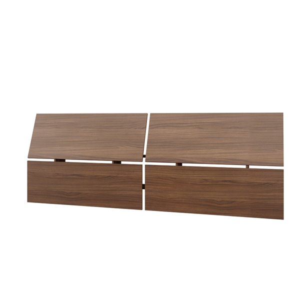 Nexera Queen Size Panoramic Headboard Walnut Réno Dépôt Nexera Queen Size Panoramic Headboard Walnut