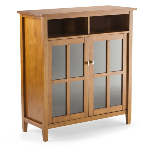 Simpli Home Warm Shaker Storage Cabinet Honey Brown Réno Dépôt Réno Dépot