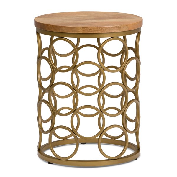 Simpli Home Sa Accent Table Round 17 X 22 Gold Sa Accent Table Round 17 X 22 Gold