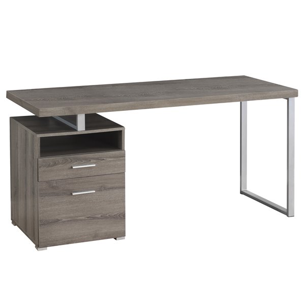 Monarch  30-in x 60-in Taupe Computer Desk