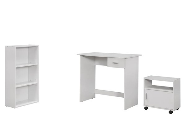 Monarch Specialties Computer Desk 3 Pieces White Réno Dépôt Computer Desk 3 Pieces White