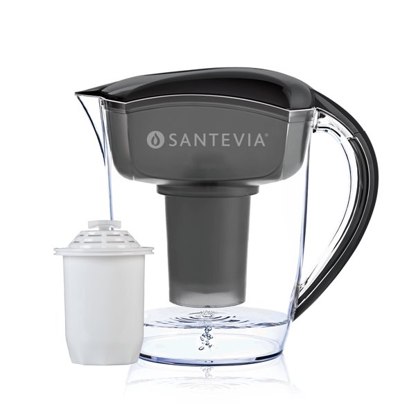 Santevia Water Systems Black Alkaline Water Pitcher