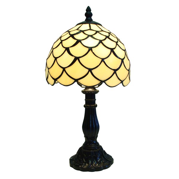 Multi Coloured Glass Shade Table Lamp, Multi Coloured Table Lamp