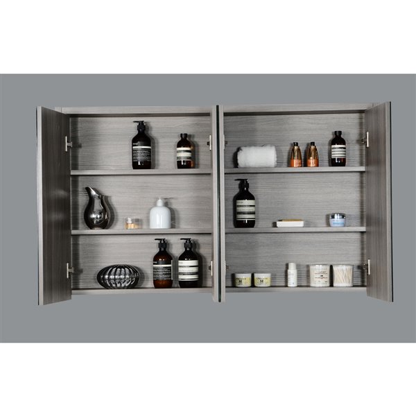 GEF Selena Medicine Cabinet, 46-in Maple Grey