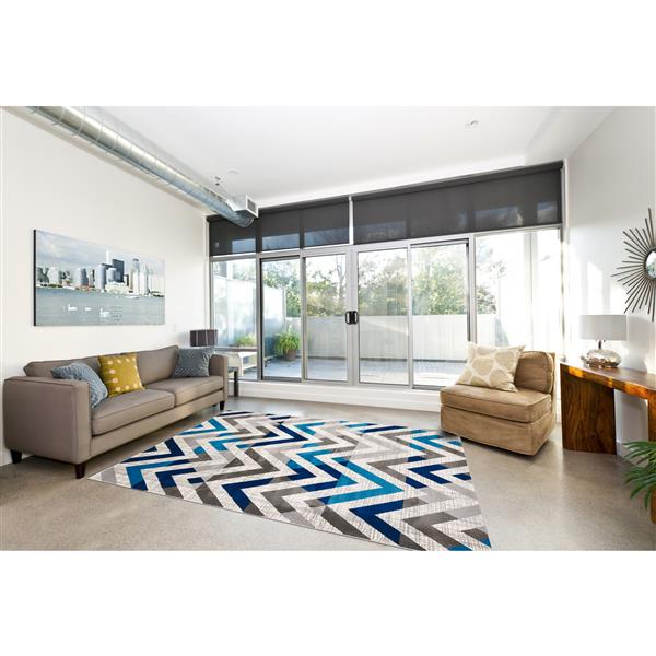 Segma Venice 8 Ft X 11 Grey Blue Cream Miranda Area Rug Vn 1911