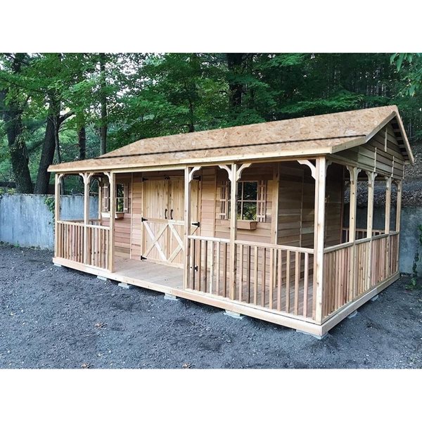 CEDARSHED Remise De Jardin FarmHouse, 16' X 12', Cèdre FH1612 | Réno-Dépôt