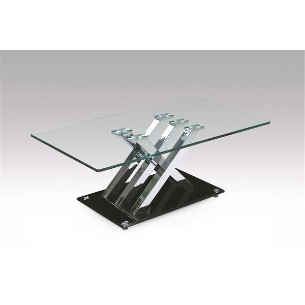 Table basse Amara, transparent