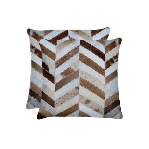 Natural By Lifestyle Brands 18 In Brown And Natural Torino Cowhide