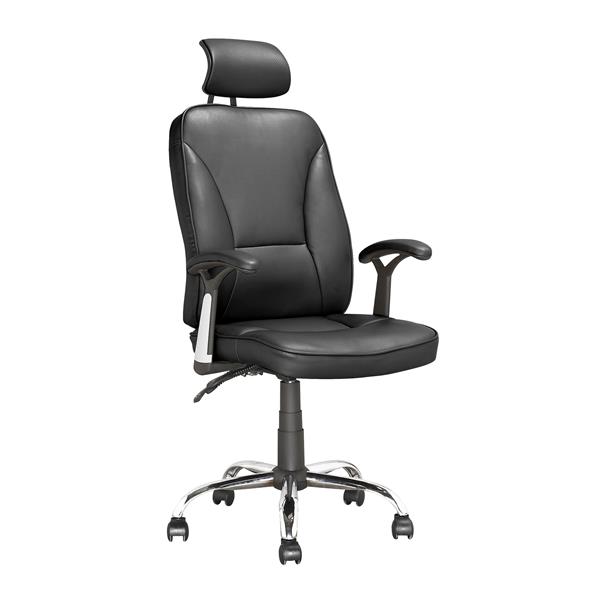 Corliving 22 00 In X 19 00 In Black Leatherette Reclining Executive Office Chair Lof 609 O Reno Depot