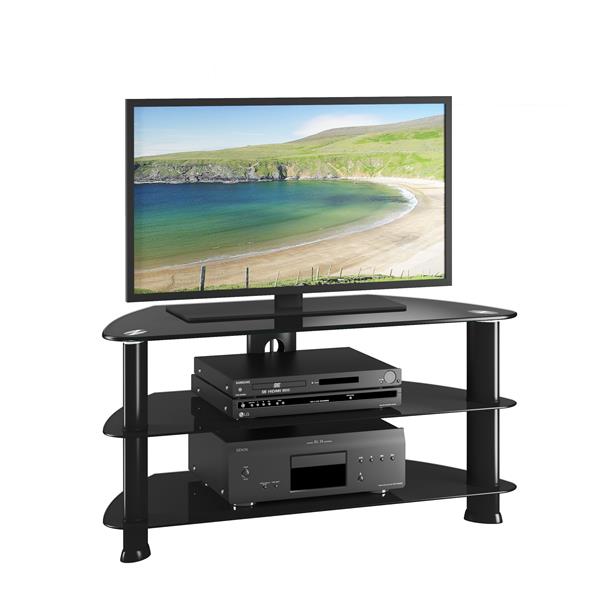 CorLiving Laguna Satin Black TV Stand for TVs up to 43 inches
