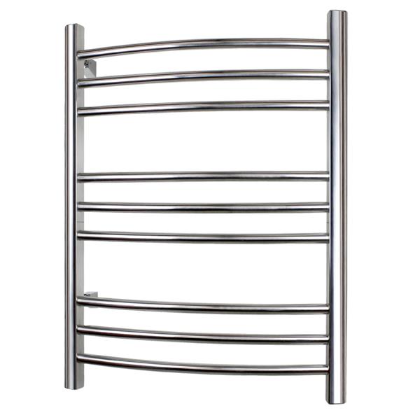 Warmlyyours Riviera 24 In Brushed Stainless 9 Bar Towel Warmer Tw Brushed Stainless 9 Bar Towel Warmer