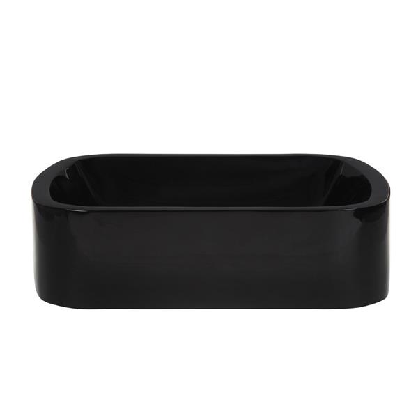 Decolav Lacee Above Counter Rectangular Obsidian Sink 2802