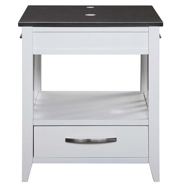 Decolav Ambrosia 24 In White With Black Granite Vanity Top 5360 White With Black Granite Vanity Top