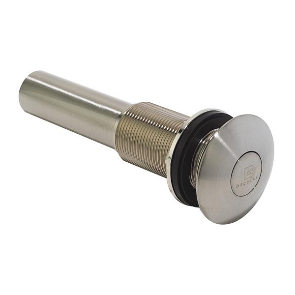 Decolav Satin Nickel Push Button Drain without Overflow 9298SN Réno