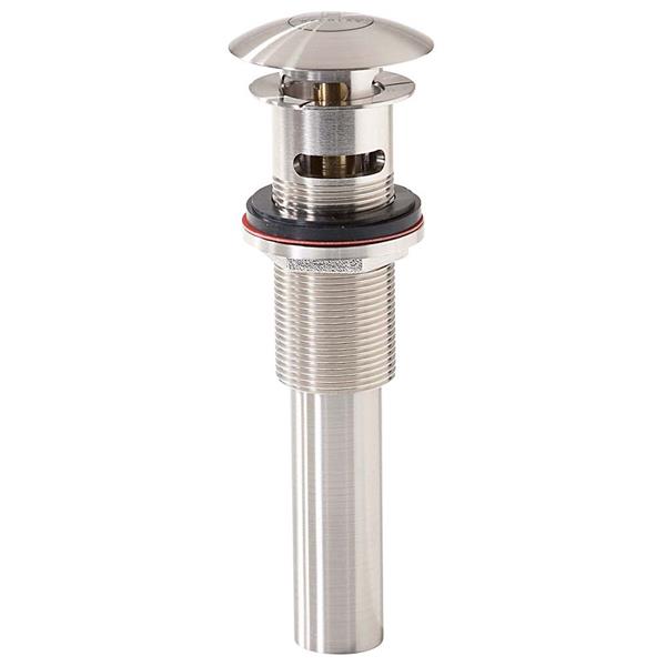 Decolav Satin Nickel Push Button Umbrella Drain with Overflow 9297SN