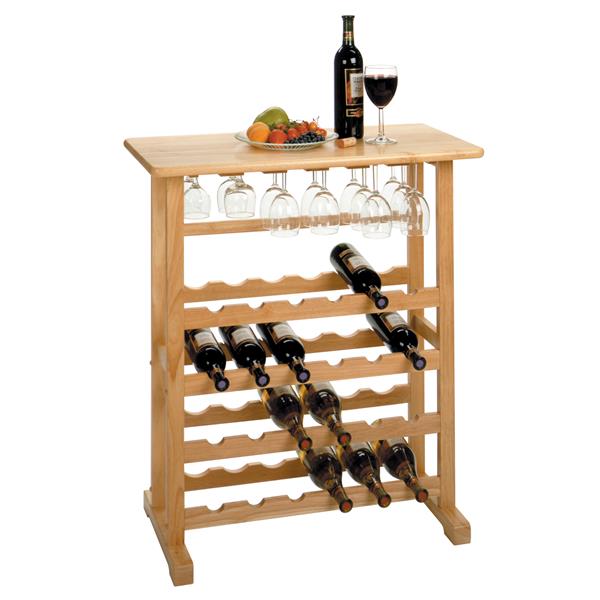 Winsome Wood Vinny Wine Rack - 31.5-in x 35.67-in - Wood - Clear