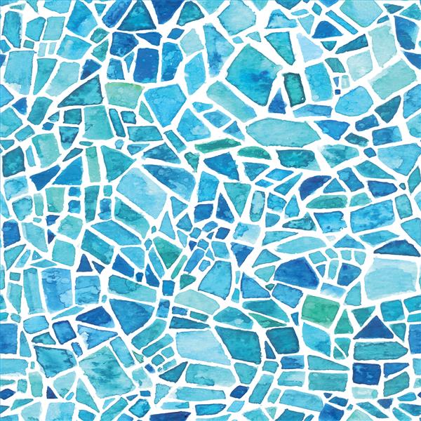 WallPops Blue tiles Mosaic Window Film - 17.71-in x 70.86-in