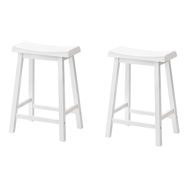 Monarch 24-in White Barstools (Set of 2)