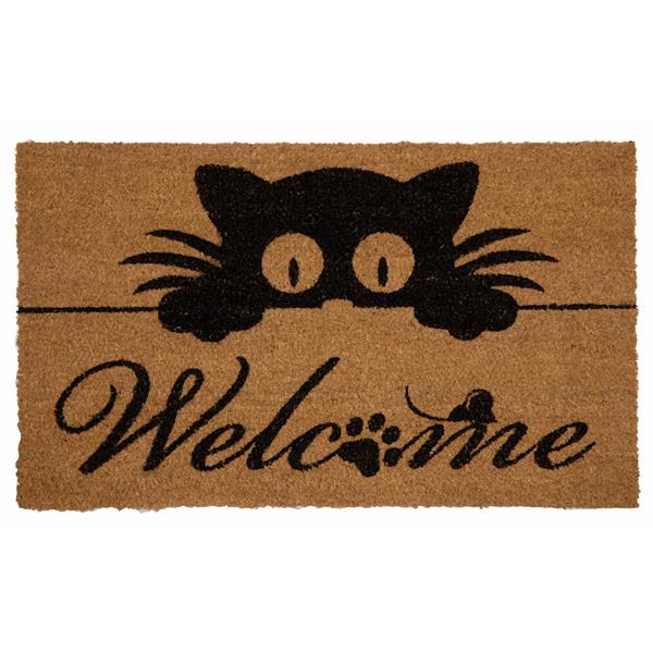 Technoflex 18in x 30in Peeking Cat Printed Coco Door Mat CM1830RWPC