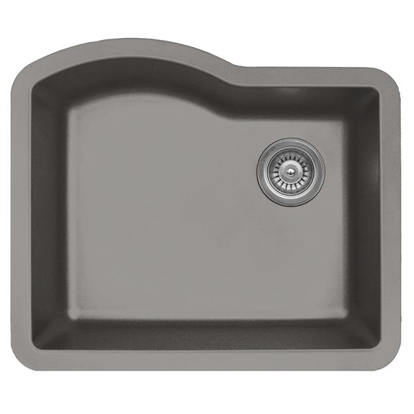 Karran 24-in Concrete Quartz Undermount Single Bowl ...