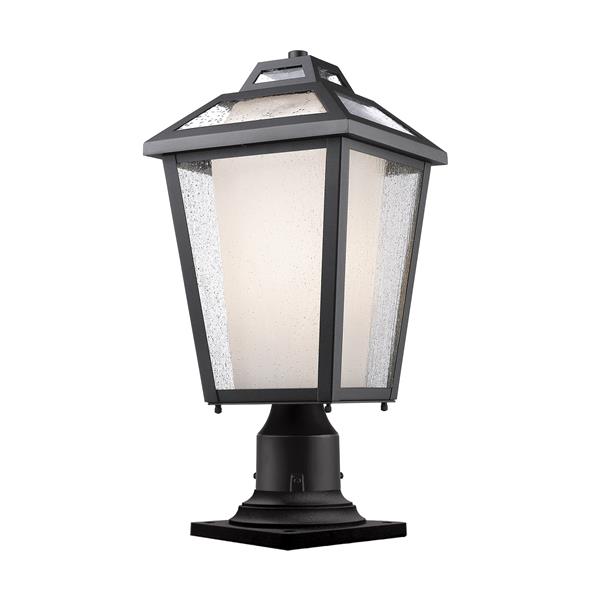 Lampadaire extérieur solaire/DEL de 74,5 po par Outsunny, noir 842